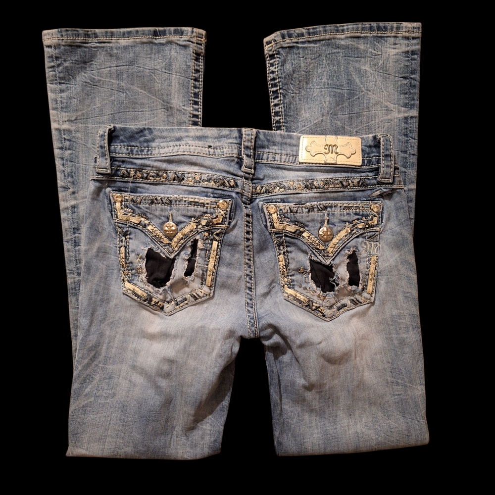 Miss Me Boot Cut Distressed Jeans